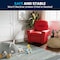 Flash Furniture Kids Recliner, 25" to 39" x 28", Upholstery Color: Red, Frame Material: Hardwood, Plastic BT-7950-KID-RED-GG - alternate 6